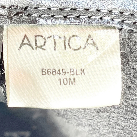 Attica Perla Black Block Heel Lug Sole Boot Size 10 - Picture 8 of 8